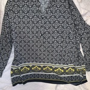 Long Flowy Blouse, 22/24, plus size, long sleeve, sleeves can roll up& button